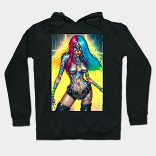 Cyberpunk Anarchist Lady Hoodie